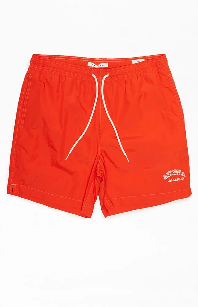 PacSun Solid Collegiate 6.5" Swim Trunks