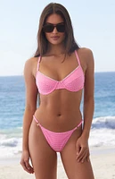 Kulani Kinis Pink Diva Ditzy Underwire Bralette Bikini Top