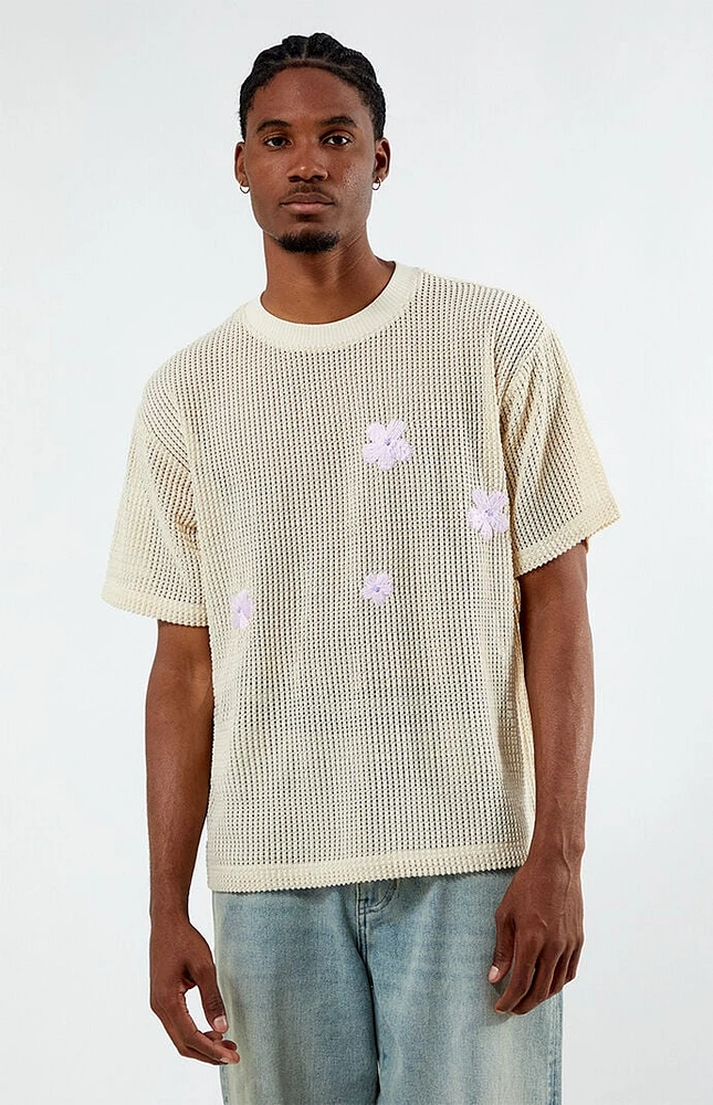 PacSun Flower Crochet Oversized T-Shirt