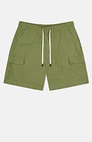 WeSC America Inc Olive Linen Utility Cargo Shorts
