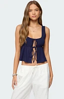 Edikted Alesia Tie Front Tank Top