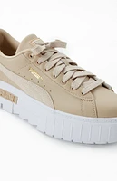 Puma Women's Beige Mayze Leather Sneakers