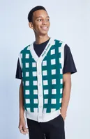 PacSun Pacific Sunwear Grid Sleeveless Sweater Vest