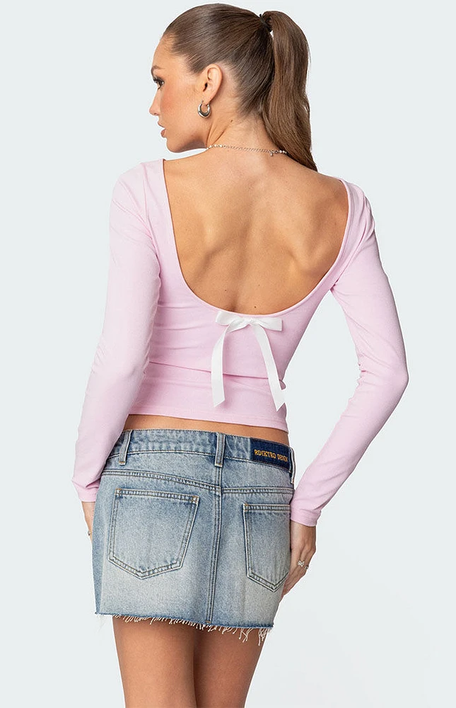 Edikted Nila Backless Boat Neck Top