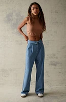 PacSun Light Blue Fold-Over Trousers