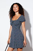 LA Hearts Tie Front Mini Dress