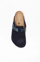 Birkenstock Boston Mixed Leather Clogs Midnight