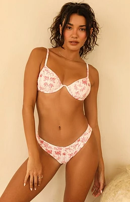 Dippin' Daisy's Off White & Red Nocturnal High Cut Cheeky Bottom