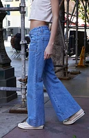 John Galt Alyssa Light Indigo Low Rise Flare Jeans