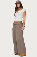Edikted Semi Sheer Ribbed V Neck T-Shirt