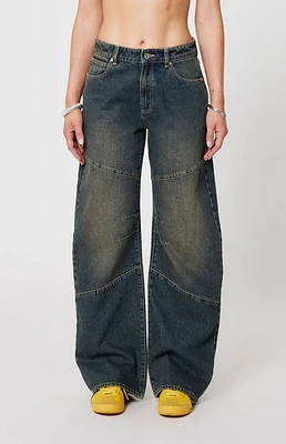 ABRAND 95 Paneled Low Rise Baggy Jeans