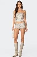 Edikted Wavy Baby Sequin Corset