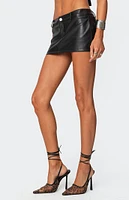 Edikted Frances Faux Leather Mini Skort