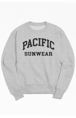 Heather Grey Pacific Sunwear Crew Neck Sweatshirt