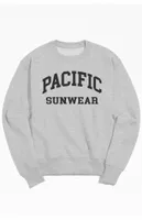 Heather Grey Pacific Sunwear Crew Neck Sweatshirt