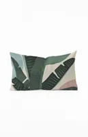 Beige Plant Oblong Throw Pillow