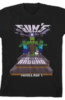 Kids Minecraft Sun's Down Zombies T-Shirt