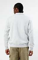 HUF Slate Quarter Zip Fleece Sweatshirt