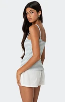 Edikted Gretta Striped Ribbed Tank Top