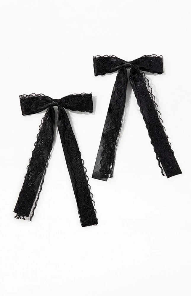LA Hearts 2 Pack Kaelie Bow Hair Clips