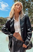 Jocelyn Faux Leather Blazer