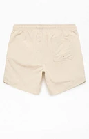Pacsun Oatmeal Solid Collegiate 6.5" Swim Trunks