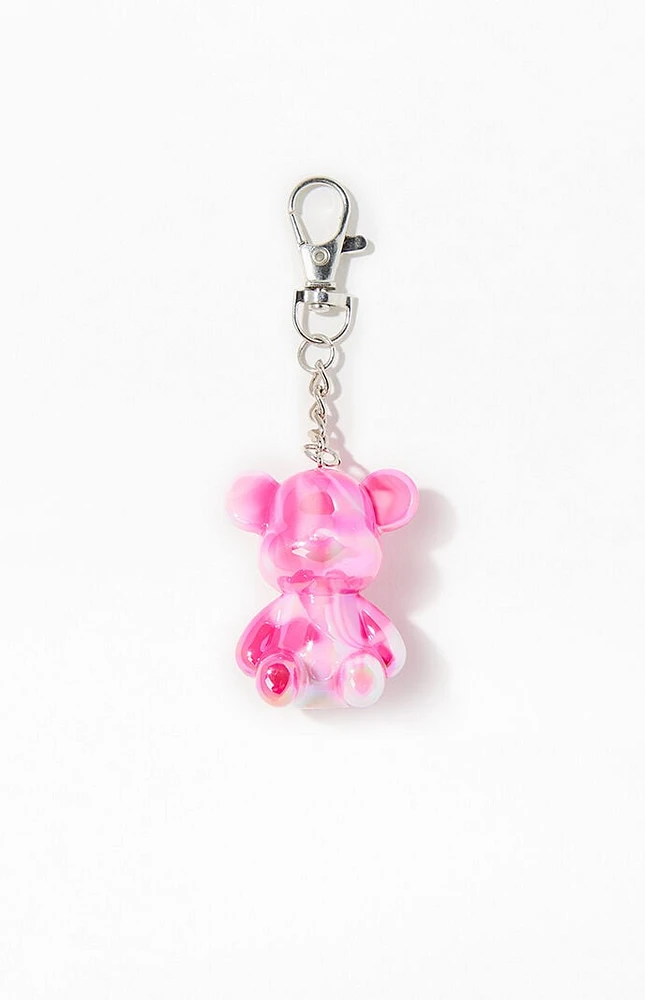 LA Hearts Acrylic Bear Bag Charm Keychain