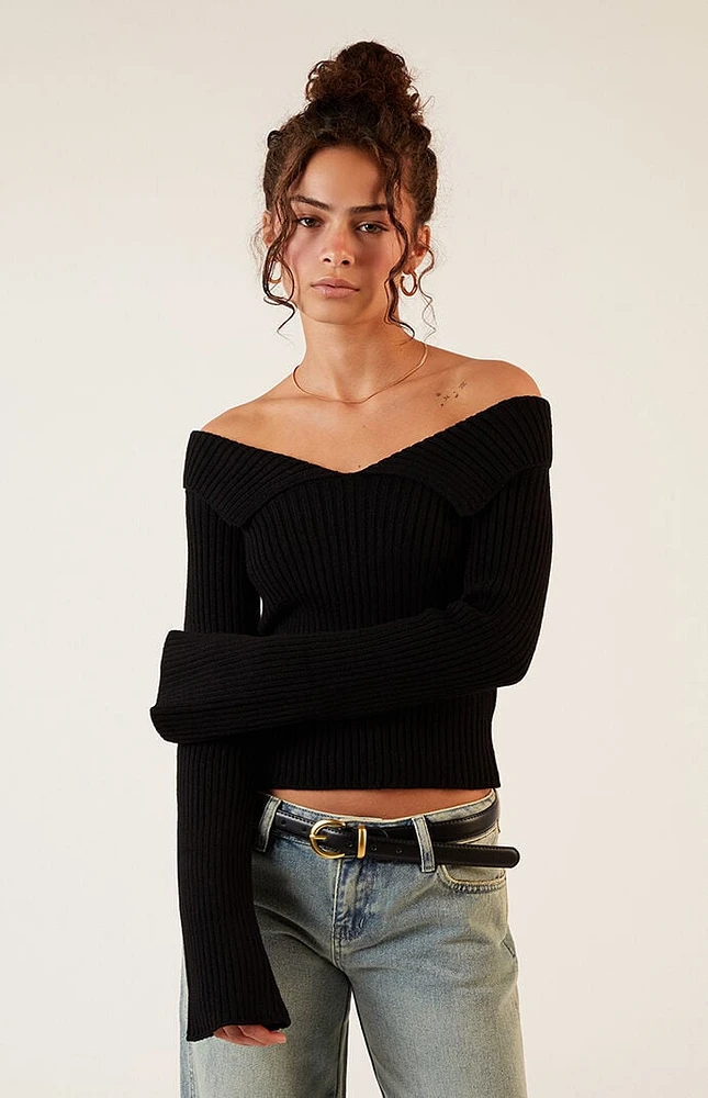 LA Hearts Lane Off-The-Shoulder Sweater