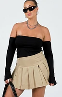 Princess Polly Beige Cartwright Mini Skirt