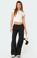 Edikted Maison Straight Leg Linen Pants