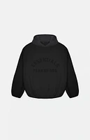 Kids Fear of God Essentials Black Nylon Fleece Hoodie