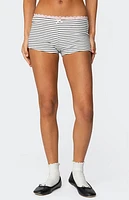 Edikted Sofi Striped Ribbed Shorts