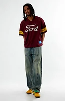 FORD Short Sleeve Burgundy Mesh Jersey