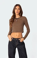 Edikted Montie Striped Long Sleeve T-Shirt