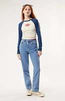 Budweiser By PacSun Medium Indigo Dad Jeans