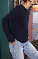 John Galt Blue Long Sleeve Sweater