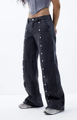Pacsun Casey Black Low Rise Seam Baggy Jeans