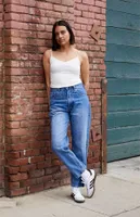 John Galt White Gina Cinch Tank Top