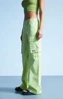 PacSun Lime Zip Off Low Rise Puddle Pants