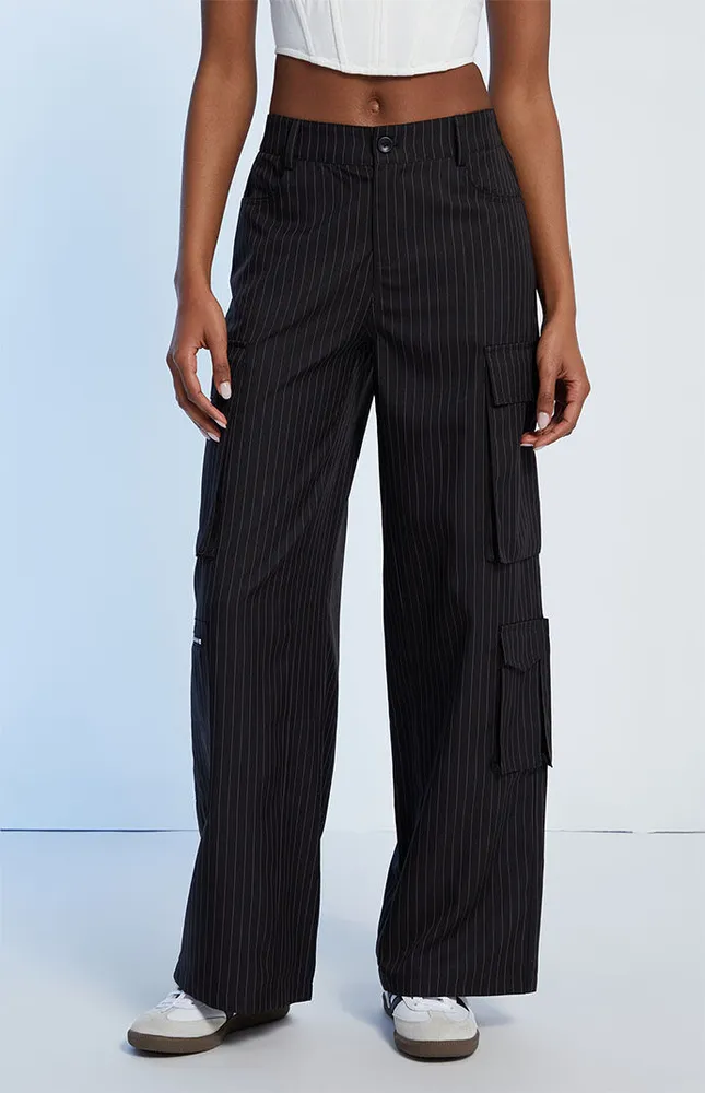 Pinstripe Grunge Cargo Trousers