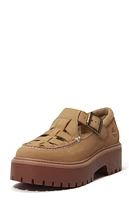 Timberland Women's Beige Nubuck Stone Street Buckle Mary Jane Shoes