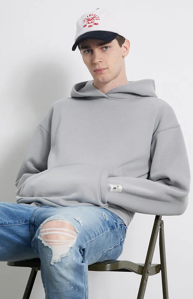 John Galt Heather Grey New York Oversized Hoodie