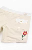 Rhythm Tan Heritage Flower 7" Boardshorts