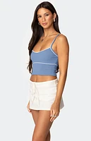 Edikted Contrast Cropped Tank Top