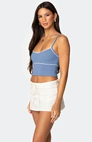 Edikted Contrast Cropped Tank Top