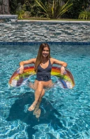 Pool Candy Large Classic Rainbow Glitter Sun Chair