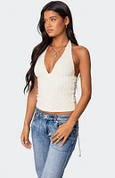 Edikted Willow Textured Halter Top