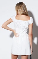 LA Hearts Off-The-Shoulder Button Mini Dress