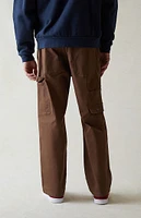 PacSun Stretch Canvas Brown Baggy Carpenter Pants