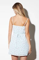 LA Hearts Floral Bustier Mini Dress